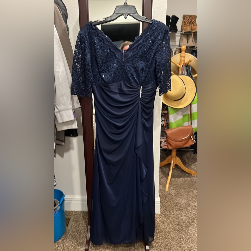 Beautiful dark blue, formal dress worn once